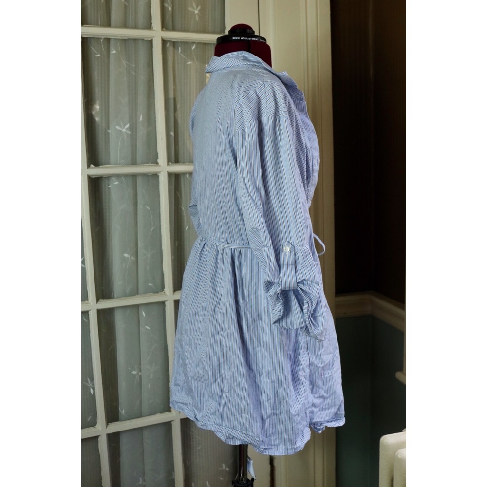 Motherhood Stripe Tie Waist Long Shirt Dress - Picture 6 of 8